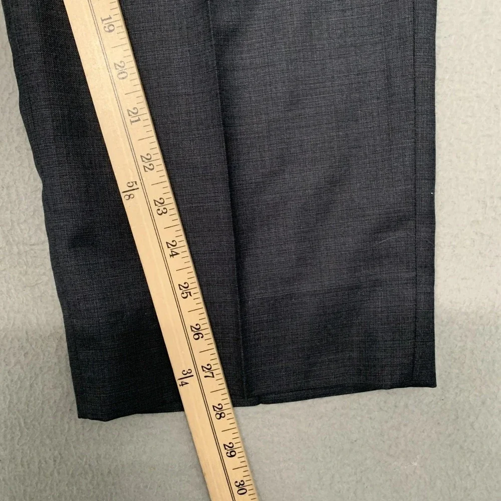 Brooks Brothers 1818 Madison Gray Trousers Wool Dress‎ Pants 37x28 Made In Italy
